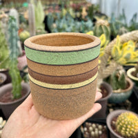 Pot- Handmake Decorated Pottey “Columns” (4”-6”)