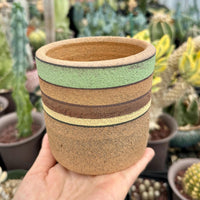 Pot- Handmake Decorated Pottey “Columns” (4”-6”)